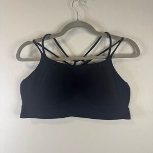 Athleta Black Strappy Sports Bra Large